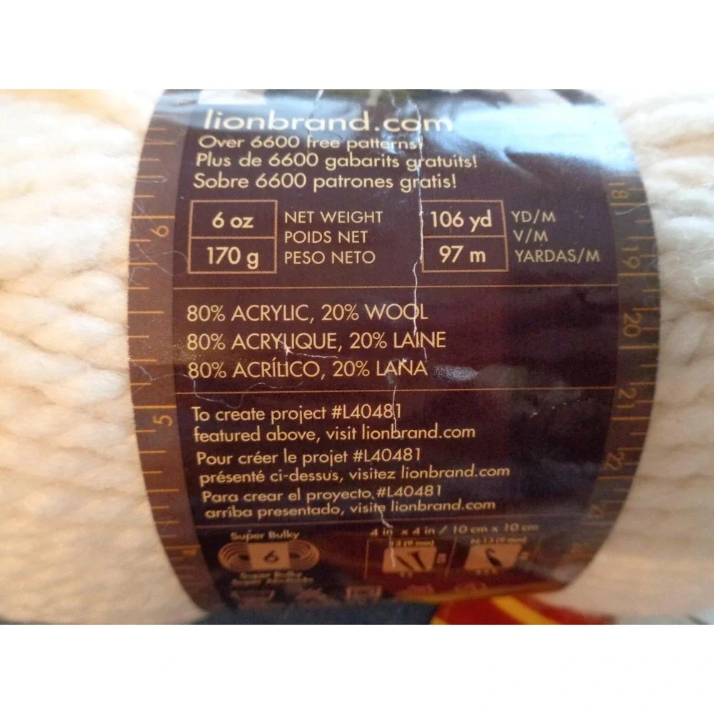 Lion Brand Yarn Wool-Ease 99 Fisherman 4 Full Skeins & More!